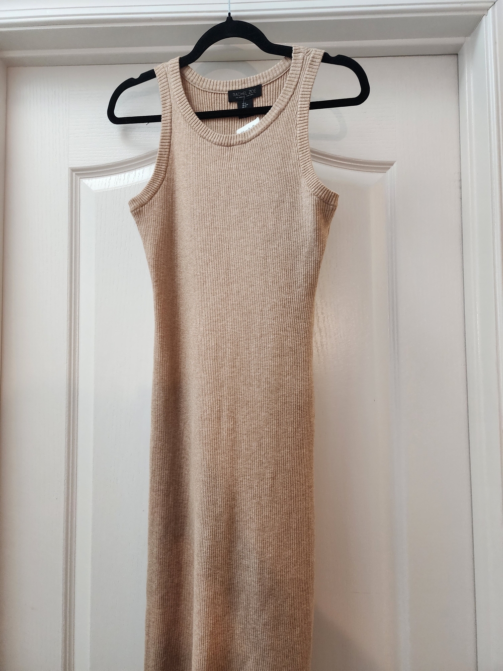 Rachael Zoe Sleeveless Ribbed Maxi Dress in Beige
